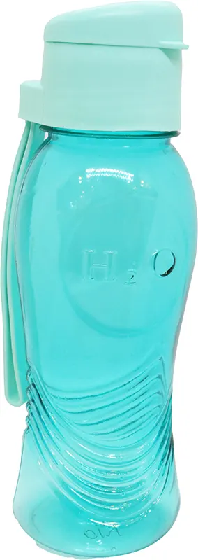 Rio 500 ml plastic water bottle with snap cap - turquoise