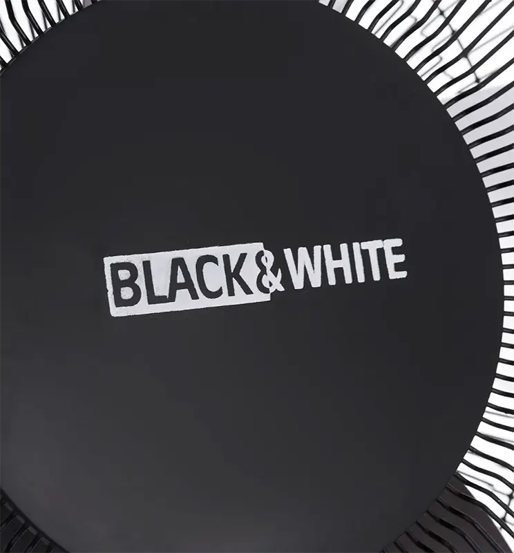 Black and White Wall Fan, 18 Inch, 3 Speeds, Black, WF.33