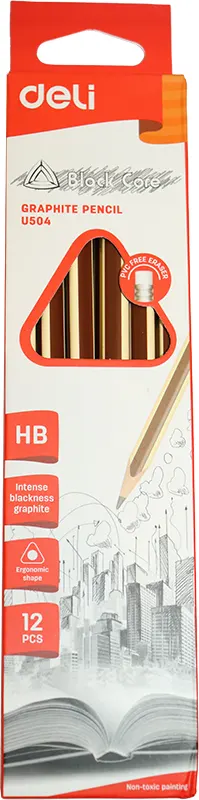 Deli Pencil With Eraser Box 12 Pieces HB 50400