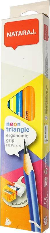 علبة قلم رصاص HB ناتاراج، 12 قلم، ألوان