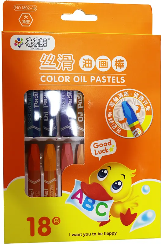 Oil Pastels Mini Crayons Set of 18, Assorted Colors 1802-18