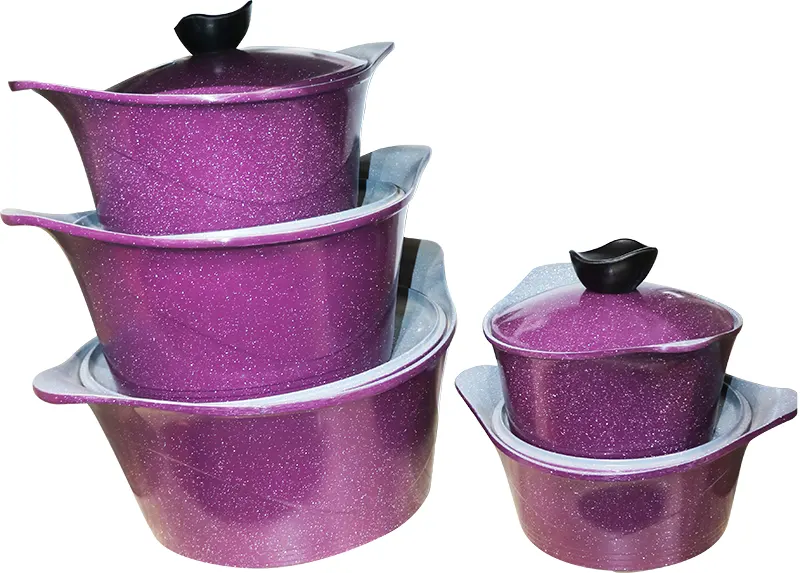 Glory cookware set 12 pcs 5 pot +2 mask - purple