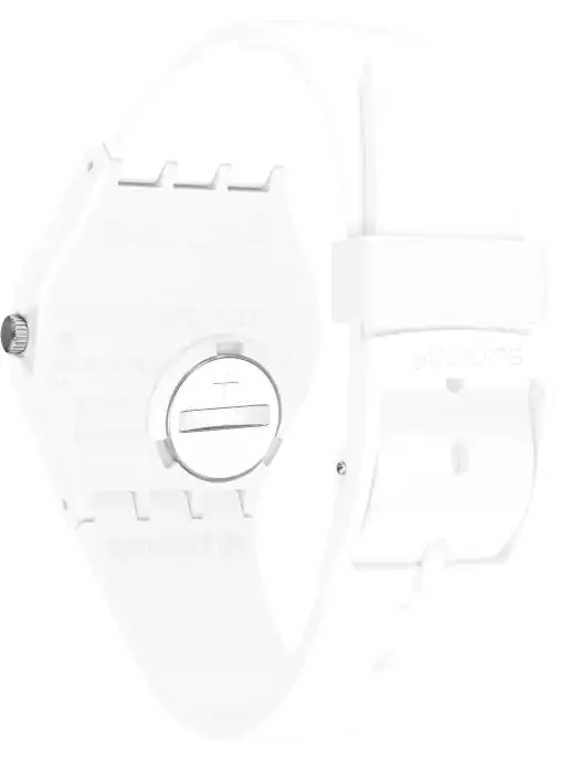 Swatch Men's Watch, Analog, Eco-Friendly Strap, White, SO31W103