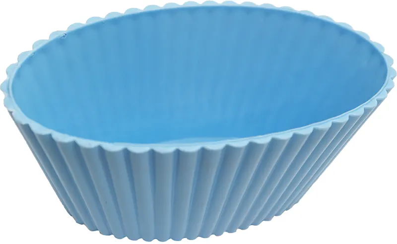 Oval shape plastic bowl - blue