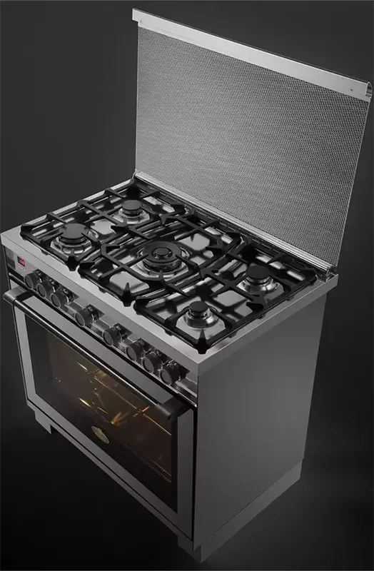 Kiriazi Premier Smart Cooker, 90 x 60 cm, 5 Burners, Full Safety, Stainless, 90FC9