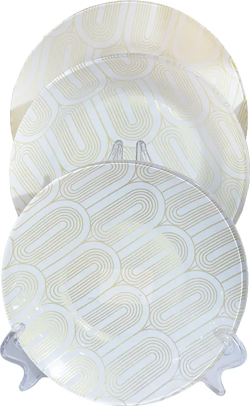 طقم بيركس، أماراتي، 19 قطعة، أبيض×دهبي