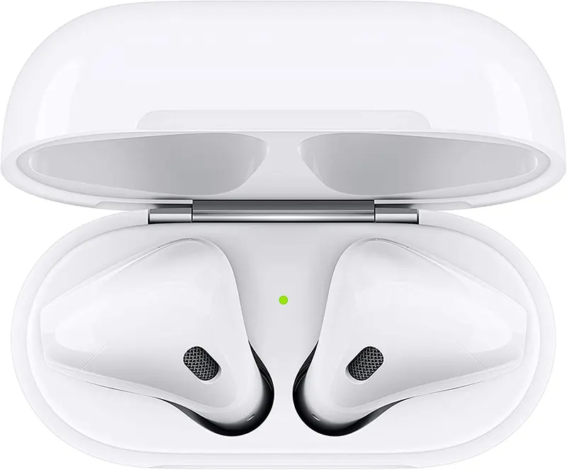 سماعة إيربودز ابل الجيل الثاني، بلوتوث، أبيض