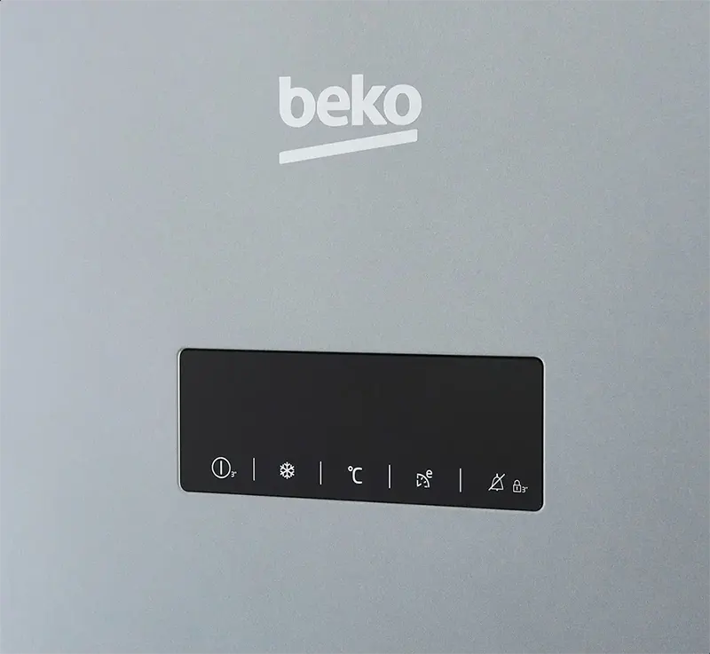 Beko Upright Deep Freezer, No Frost, 8 Drawers, Digital, Silver, RFNE312E13S