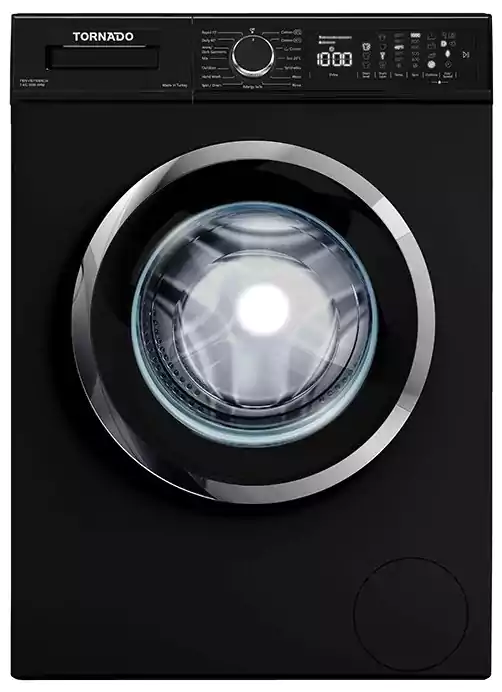 غسالة ملابس فول اوتوماتيك تورنيدو، تحميل أمامي، 7 كجم، شاشة ديجيتال ، 15 برنامج، أسود، TWV-FN710BKOA