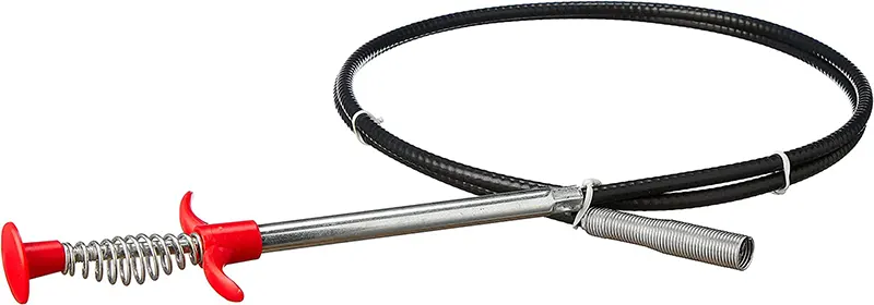 سلاكة حوض وبلاعات سوستة بيد بلاستيك - أسود