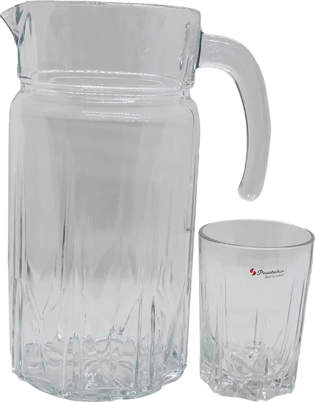 طقم شربات 7 قطع كرات -شفاف سادة