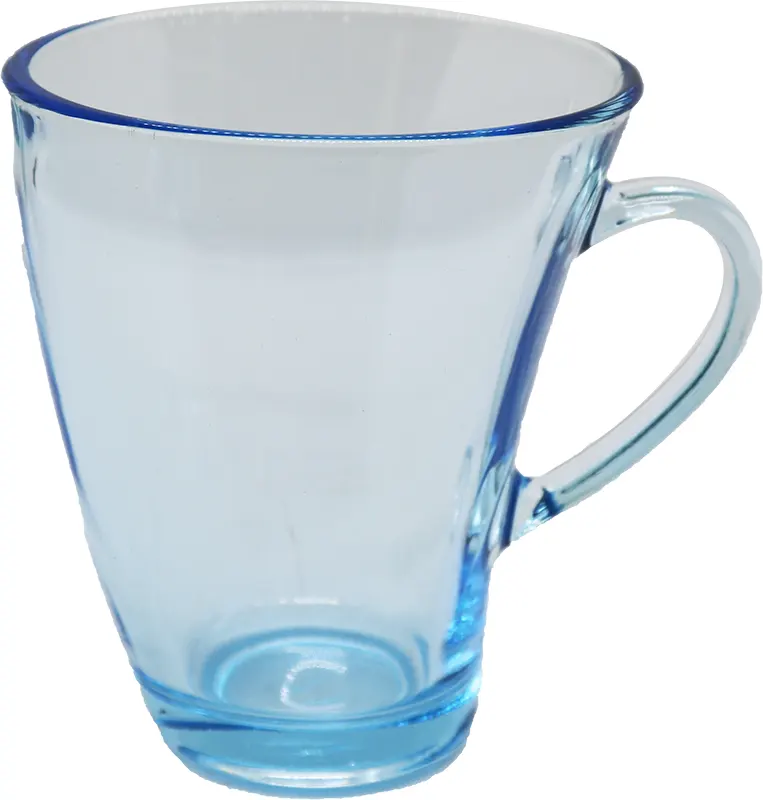 طقم مجات شاي بنجوين مكون من 6 قطع - شفاف أزرق