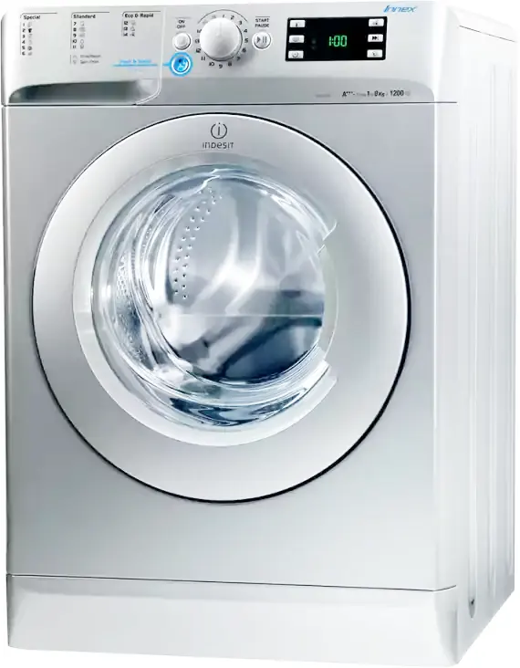 Indesit Machine à laver XWE 81283X S EU (8 kg) Silver Hublot 1200 Tours