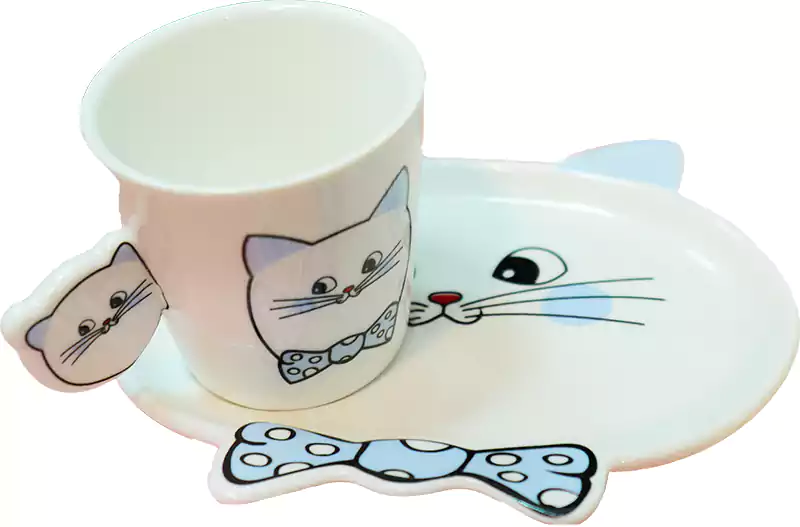 طقم قهوه كات - أبيض 9793