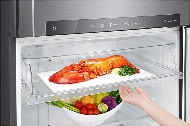 LG Refrigerator, No Frost, 475 Liter, Inverter, 2 Doors, Digital, Hygiene Fresh Filter, DoorCooling⁺™ Technology, Silver, GN-H622HLHL