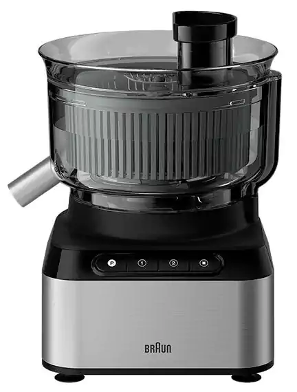 Braun PureEyes Food Processor, 800 Watts, 2 Liter, Multi function, Dark Silver, FP 3235 SI