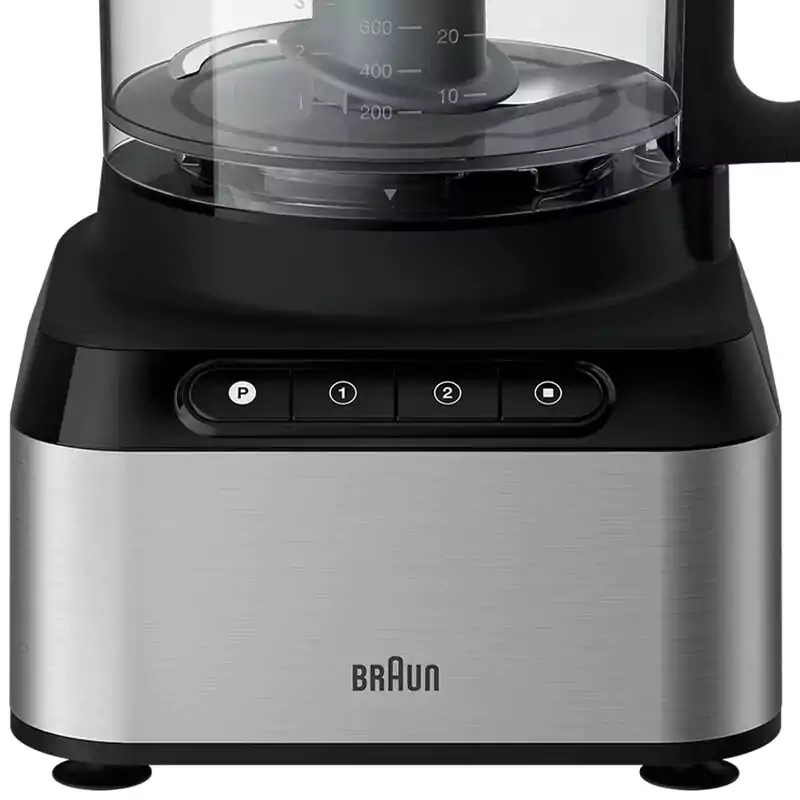 Braun PureEyes Food Processor, 800 Watts, 2 Liter, Multi function, Dark Silver, FP 3235 SI