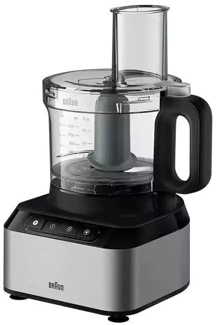 Braun PureEyes Food Processor, 800 Watts, 2 Liter, Multi function, Dark Silver, FP 3235 SI