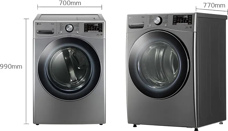 LG Dryer, 16 KG, Condenser, Silver, RH16U8EVCW