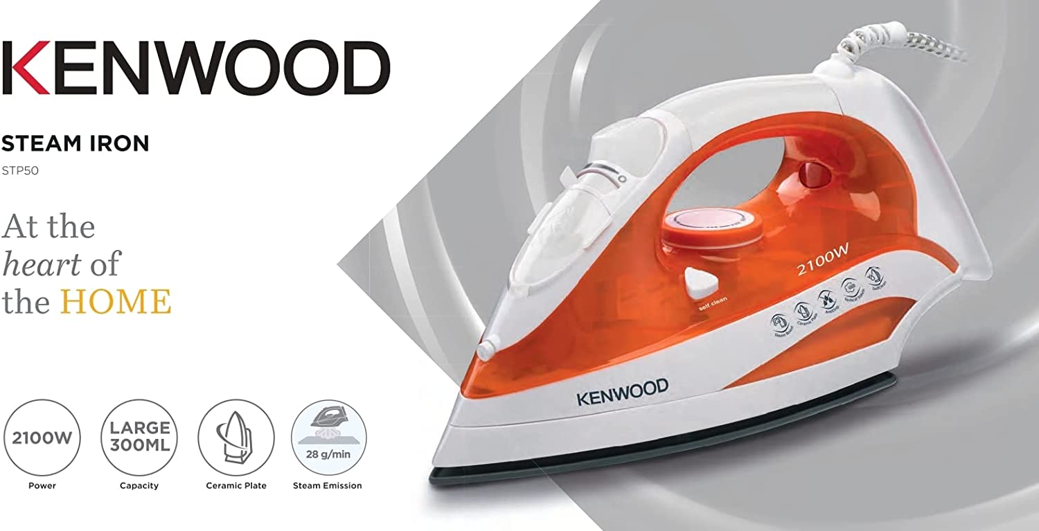 Kenwood Garment Steamer, 2100 Watt, White, STP50 White