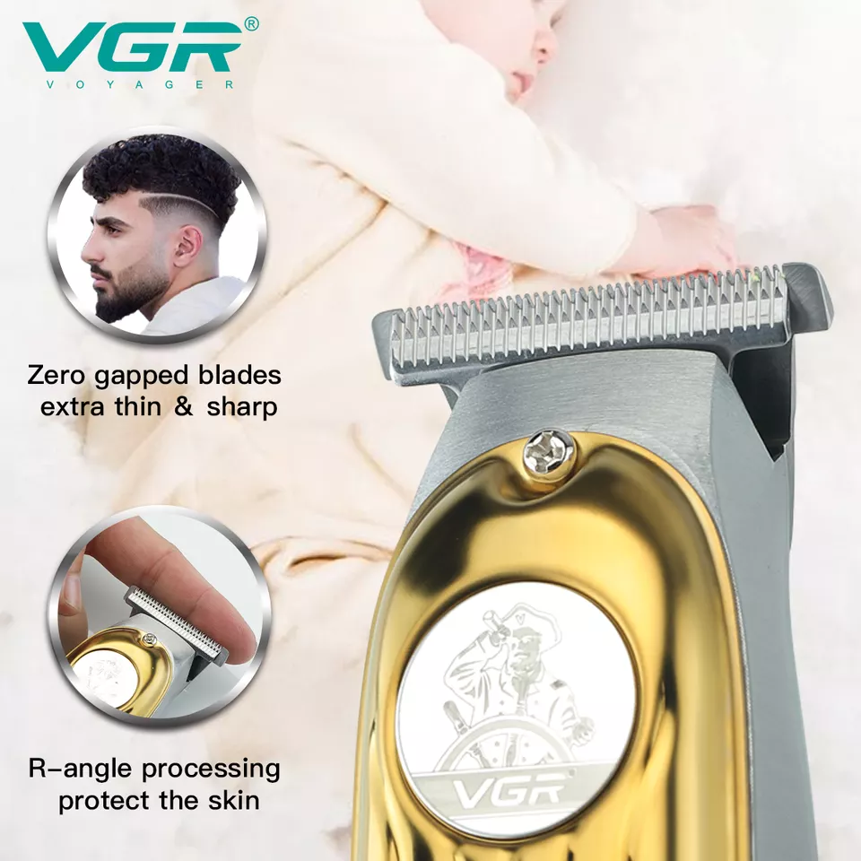 VGR Hair Trimmer For Men, Silver - V-122