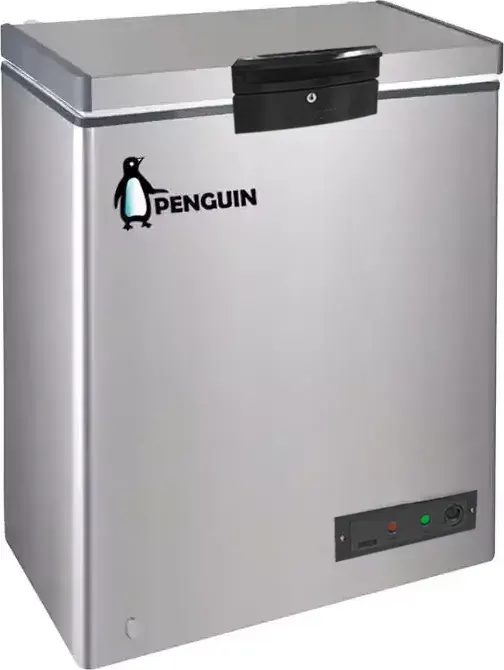 Penguin Chest Deep Freezer, Defrost, Silver, ES171