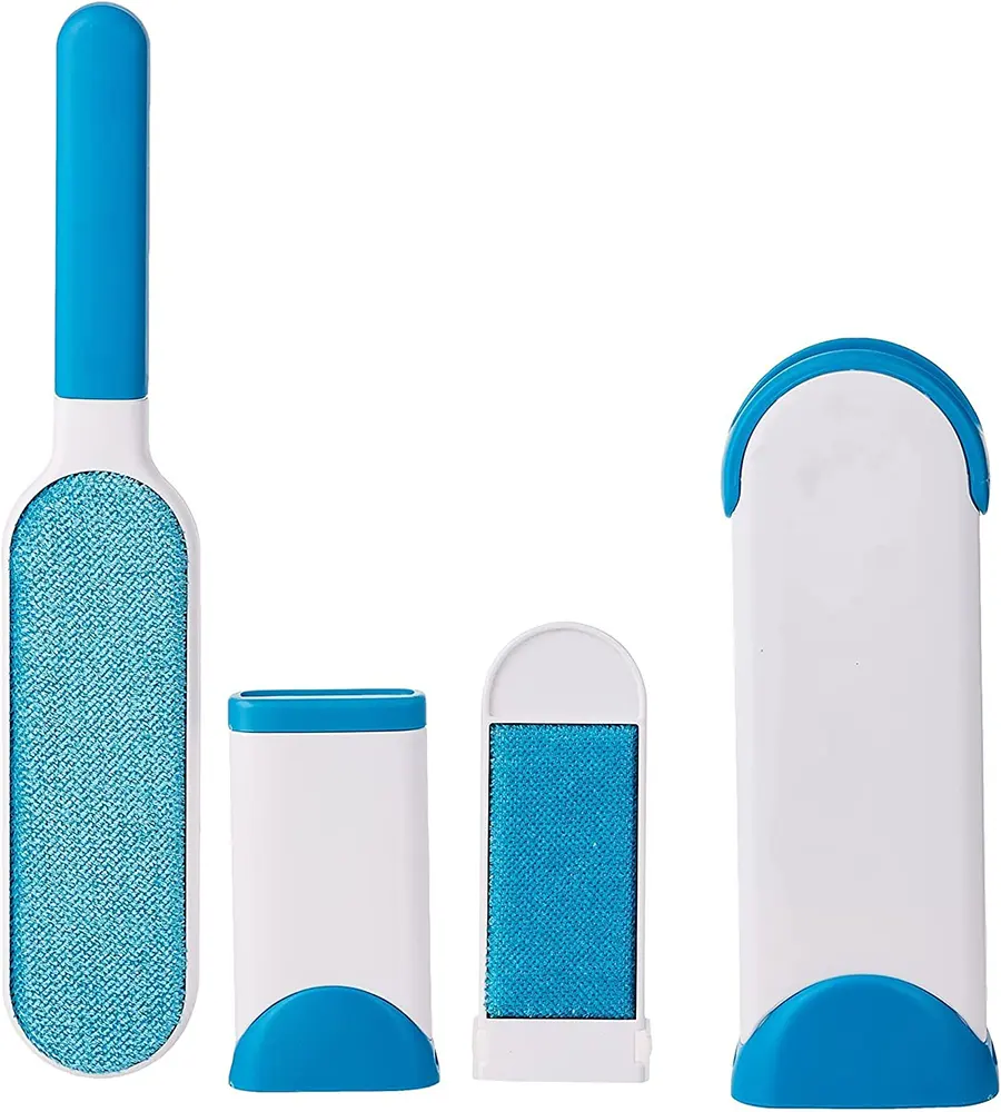 ماكينة تنظيف الوبر للملابس والأقمشة  - أبيض وأزرق