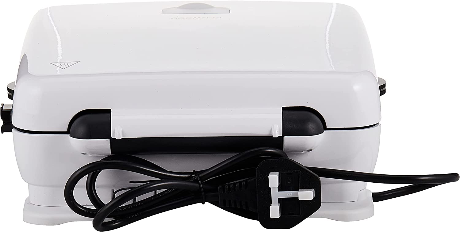 Kenwood Grill and Sandwich Maker, 2 Slices, 1300 Watt, White, SMP94