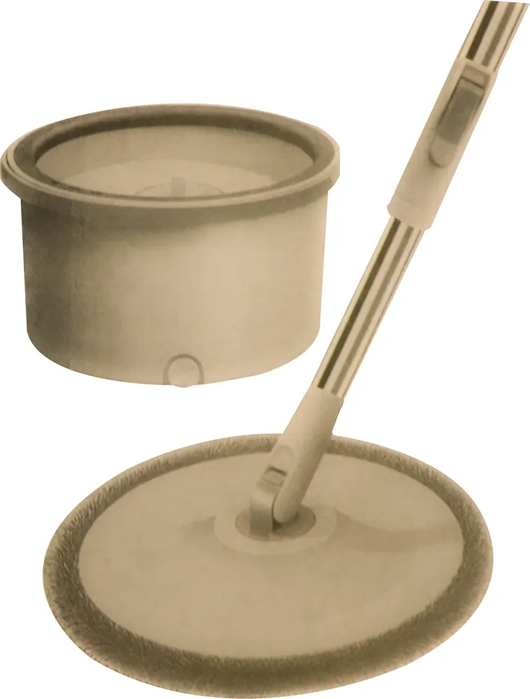 جردل تنظيف مع عصارة مودرن مدور- بيج