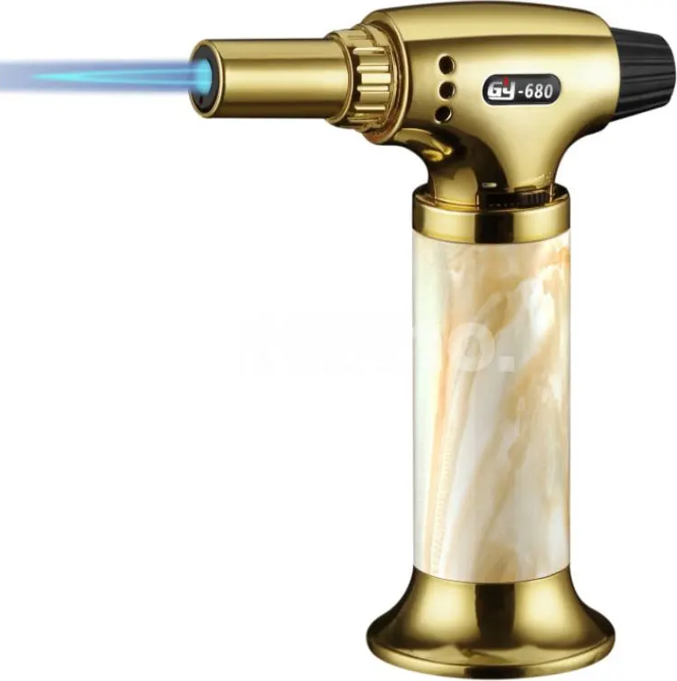 Flame gun for roasting food - gold