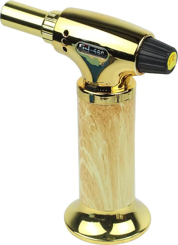 Flame gun for roasting food - gold