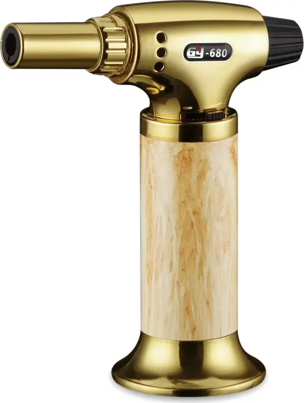 Flame gun for roasting food - gold