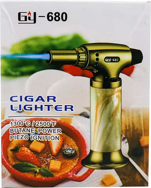 Flame gun for roasting food - gold