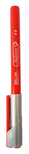 Dollar Pointer Ballpoint Pen, 3 mm, Red