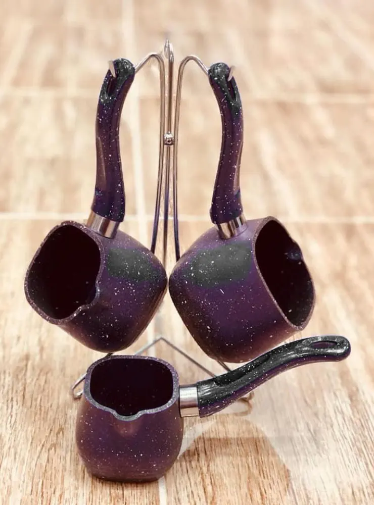 Glory Granite Coffee Pot Set 3 Pieces - Purple