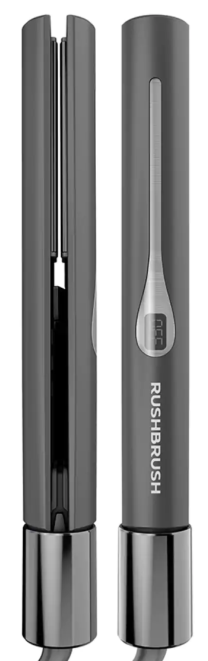 مكواة فرد وتجعيد الشعر راش برش، ألواح سيراميك، تقنية الأيونات السالبة، 230 درجة سيلزيوس، أسود، X2