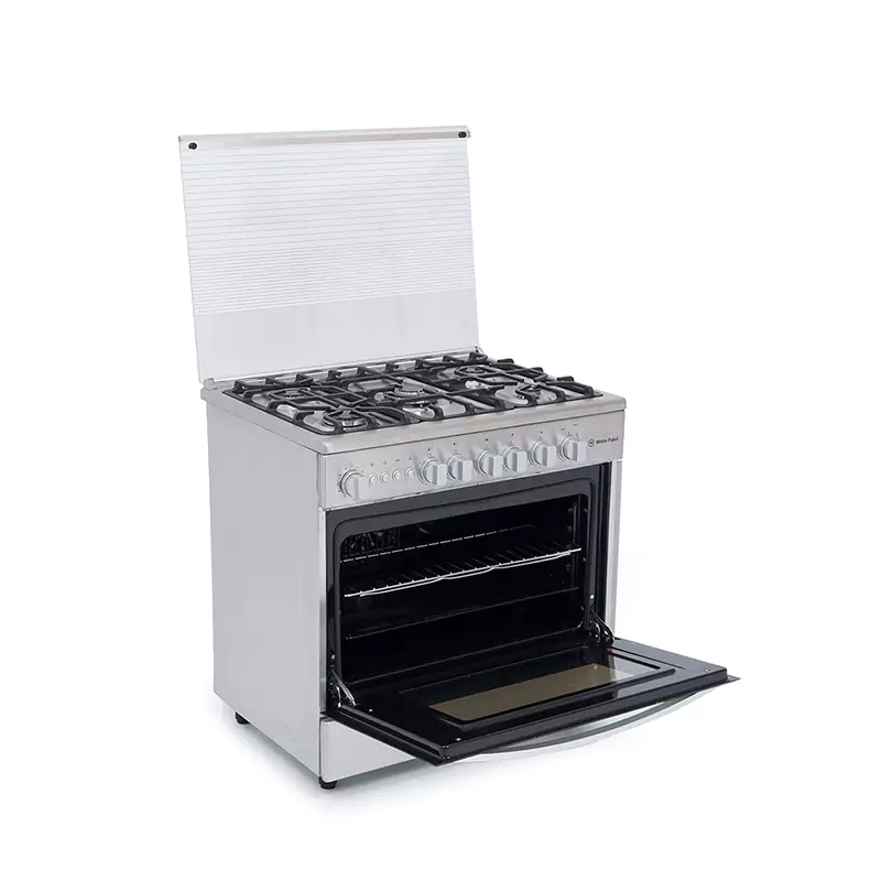 White Point Cooker, 90 x 60, 5 Gas Burners, Full Safety, silver, WPGC9060XFSA