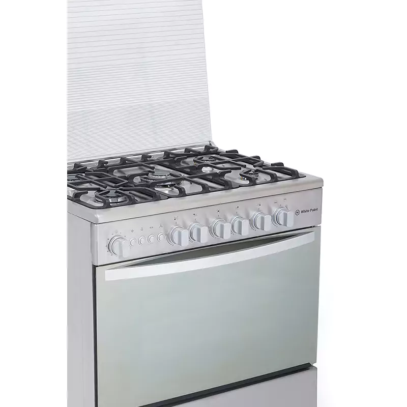 White Point Cooker, 90 x 60, 5 Gas Burners, Full Safety, silver, WPGC9060XFSA