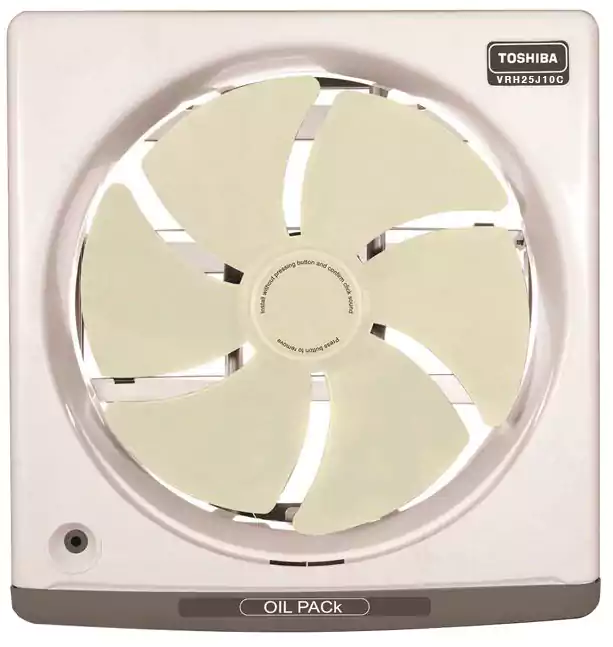 Toshiba kitchen wall hood, Frame 30*30cm, inner fan diameter 25cm, two-way, cream, VRH25J10C