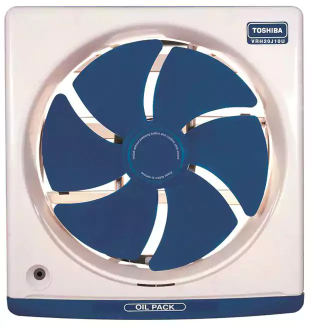 Toshiba Kitchen Ventilating Fan, Frame 25*25cm, inner fan diameter 20cm, Oil Drawer, Blue, VRH20J10U