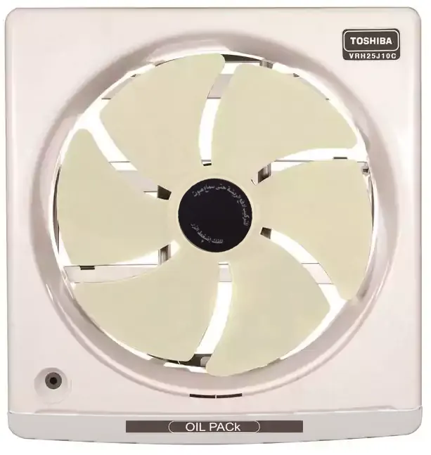 Toshiba kitchen wall hood, Frame 25*25cm, inner fan diameter 20cm, two-way, cream, VRH20J10C