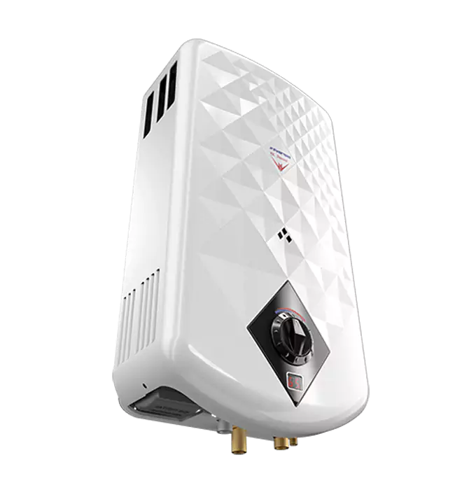 سخان مياه غاز يونيفرسال دايموند، 10 لتر، غاز طبيعي، ادابتر، ديجيتال، مدخنة، أبيض، DLDCG10