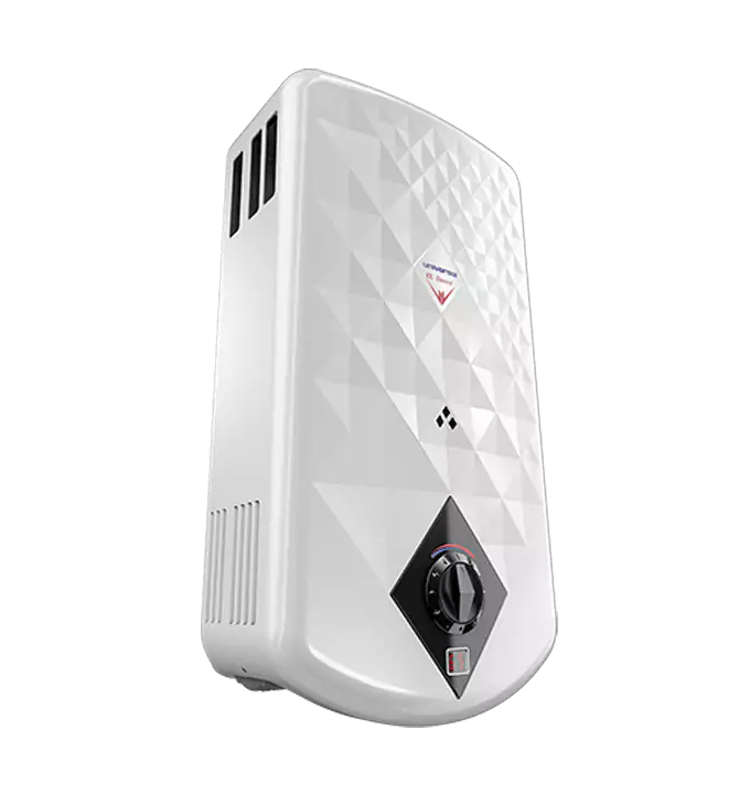 سخان مياه غاز يونيفرسال دايموند، 10 لتر، غاز طبيعي، ادابتر، ديجيتال، مدخنة، أبيض، DLDCG10