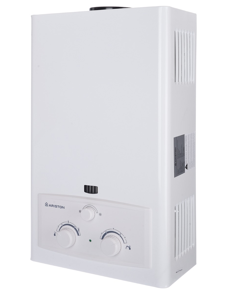 Ariston Gas Water Heater, 10 Liter, Natural Gas, White