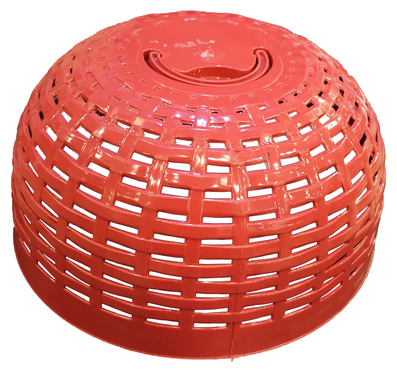 غطاء طعام بلاستيك لحفظ الطعام بالضغط وتفريغ الهواء - برتقالي