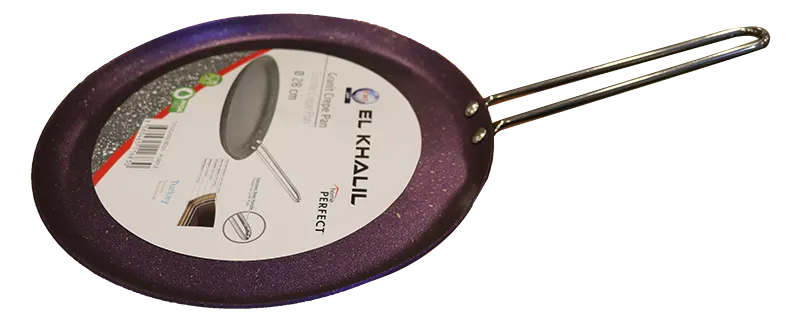 مقلاة كريب جرانيت من الخليل مقاس 28 بيد أستنالس - بنفسجي