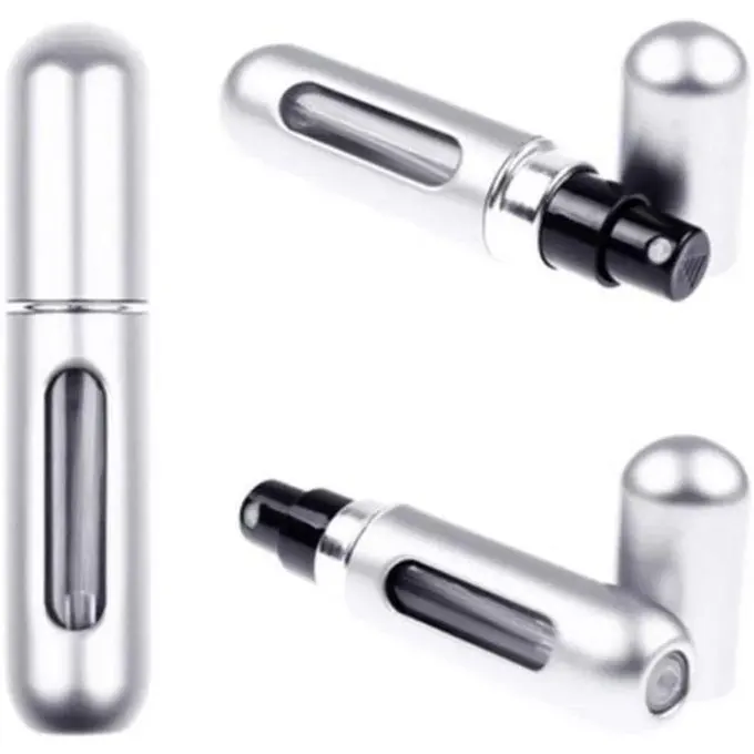 عبوة صغيرة فارغة لتعبئة العطور - سيلفر