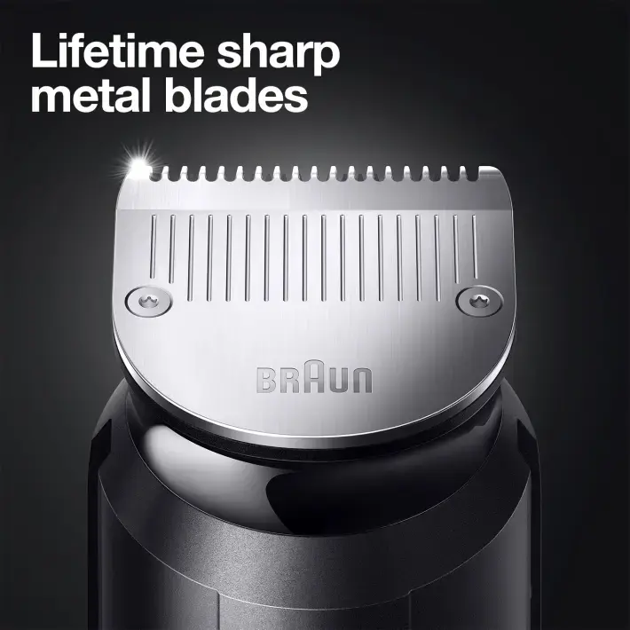 Braun 10-in-1 Hair Trimmer, With Gillette ProGlide Razor, Black - MGK7320