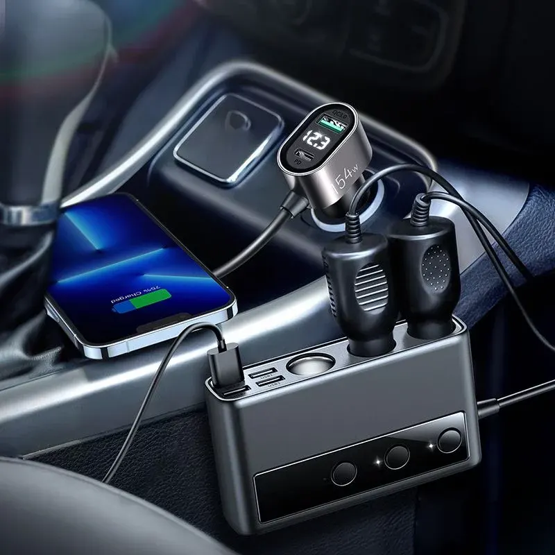 شاحن سيارة سريع صغير من جوي روم للموبايل والتابلت،  يو إس بي متعدد، أسود JR-CL06