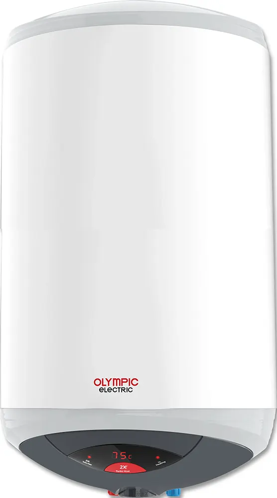 سخان مياه كهربائي أولمبيك هيرو تيربو 80 لتر، شاشة ديجيتال، أبيض، OYE08021WN